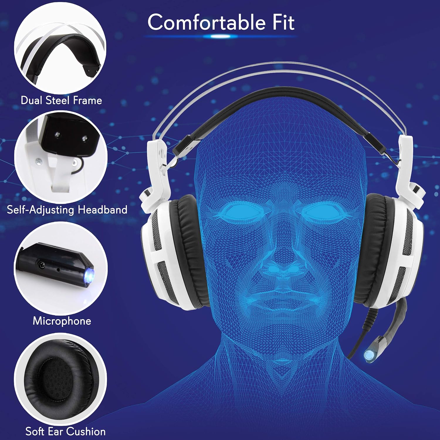 cuffie USB e microfono per Windows Mac e giochi di computer Pyle PGPHONE80  7.1 Virtual Surround Sound Audio Auricolari professionali per PC con  microfono Cuffie per PC urban-earth.co.uk