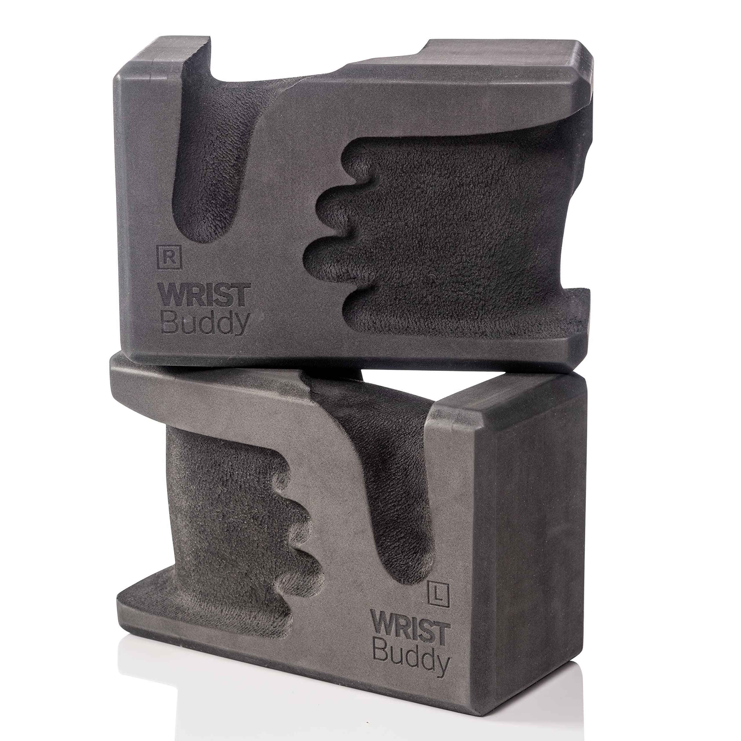 WRIST BUDDY Yoga Blocks 2 Pack - Reduces Wrist Pain & Comfort Grip Strength Support - Sturdy EVA Foam Blocks - Great Gifts