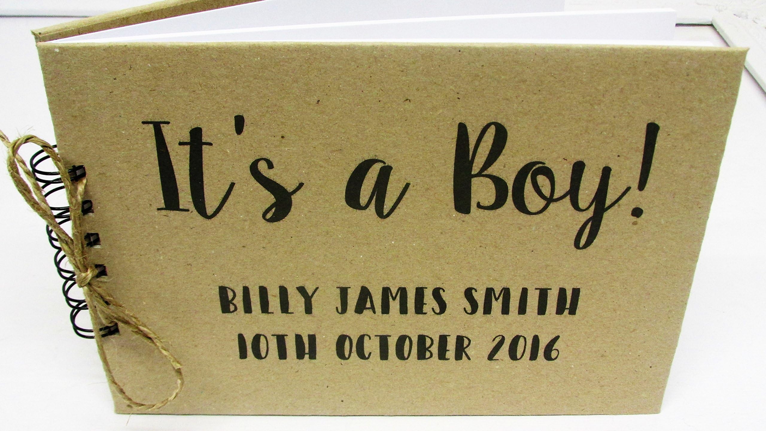 PERSONALISED NEW BABY BOY PRESENT, SCRAPBOOK, MEMORY BOOK, ALBUM, KEEPSAKE