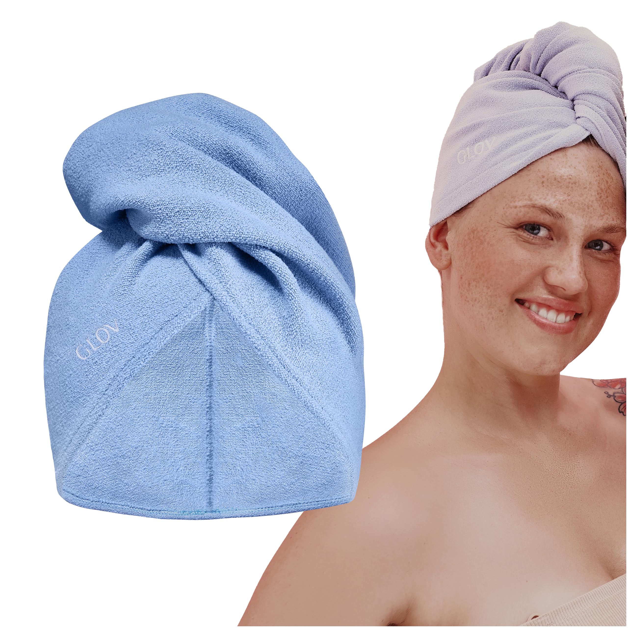 Glov Hair Wrap Hair Towel Wrap Microfiber Quick Dry Towel Turban for Fast Drying Lightweight and Absorbent Ideal for Home Spa Travel Universal Fit Available in Various Colors