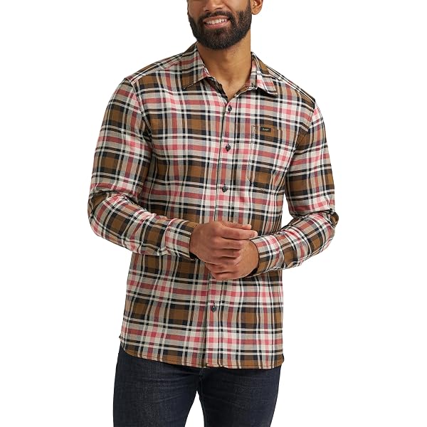 Amazon.com: Lee Men's Workwear Loose Fit Long Sleeve Button-Down