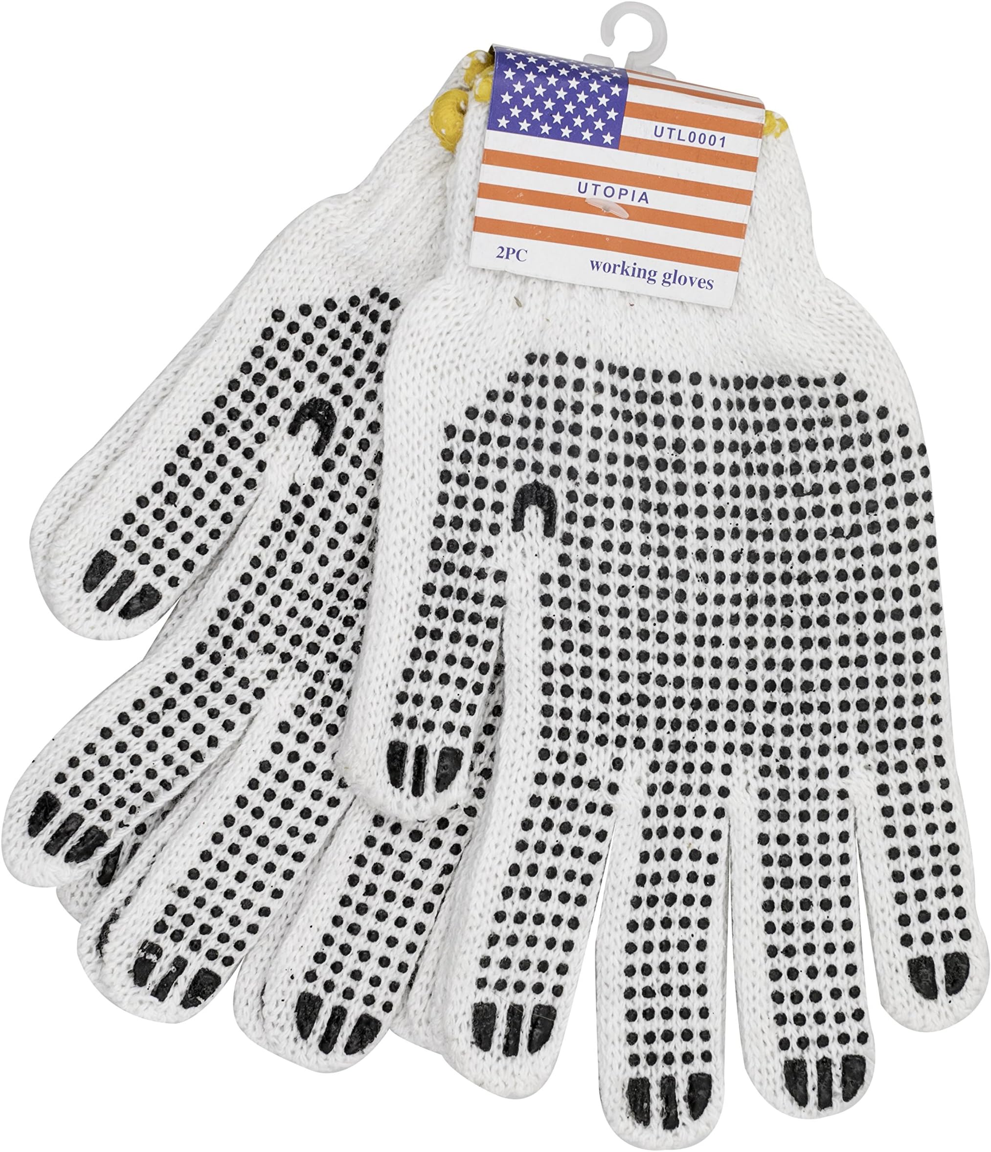 Hub Special PVC Dotted Working Gloves(50 Pairs) for Painter Mechanic Gardening Construction with Increased Hand Grip and Protection from Rough Edges and Splinters(Color May Vary)