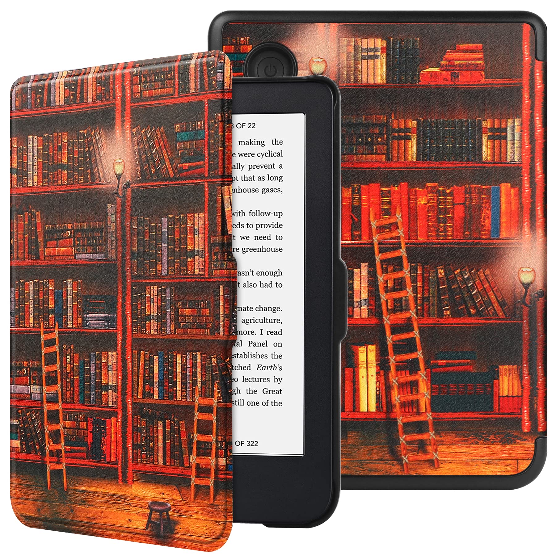 HGWALP Slimshell Case for 6" Kobo Clara Colour/Clara 2E(2022) eReaders, Premium Lightweight PU Leather Cover with Auto Sleep/Wake
