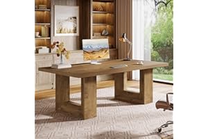 Tribesigns Home Office Desk, 62.99" Large Farmhouse Executive Desk, Computer Table for Office, Conference Room, Study Room (W
