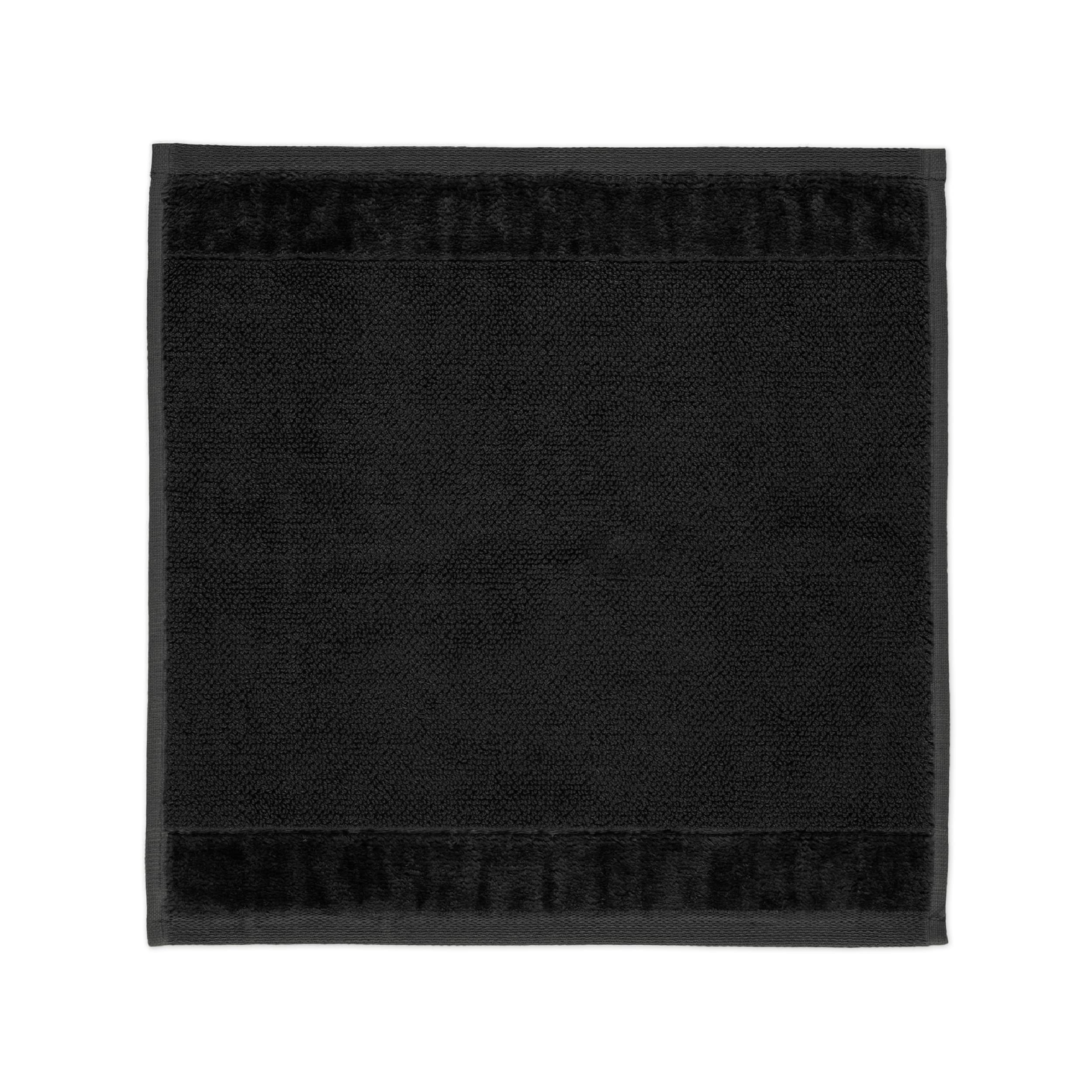 Möve Bamboo Luxe soap cloth 30 x 30 cm made of 60% cotton / 40% viscose from bamboo cellulose, black