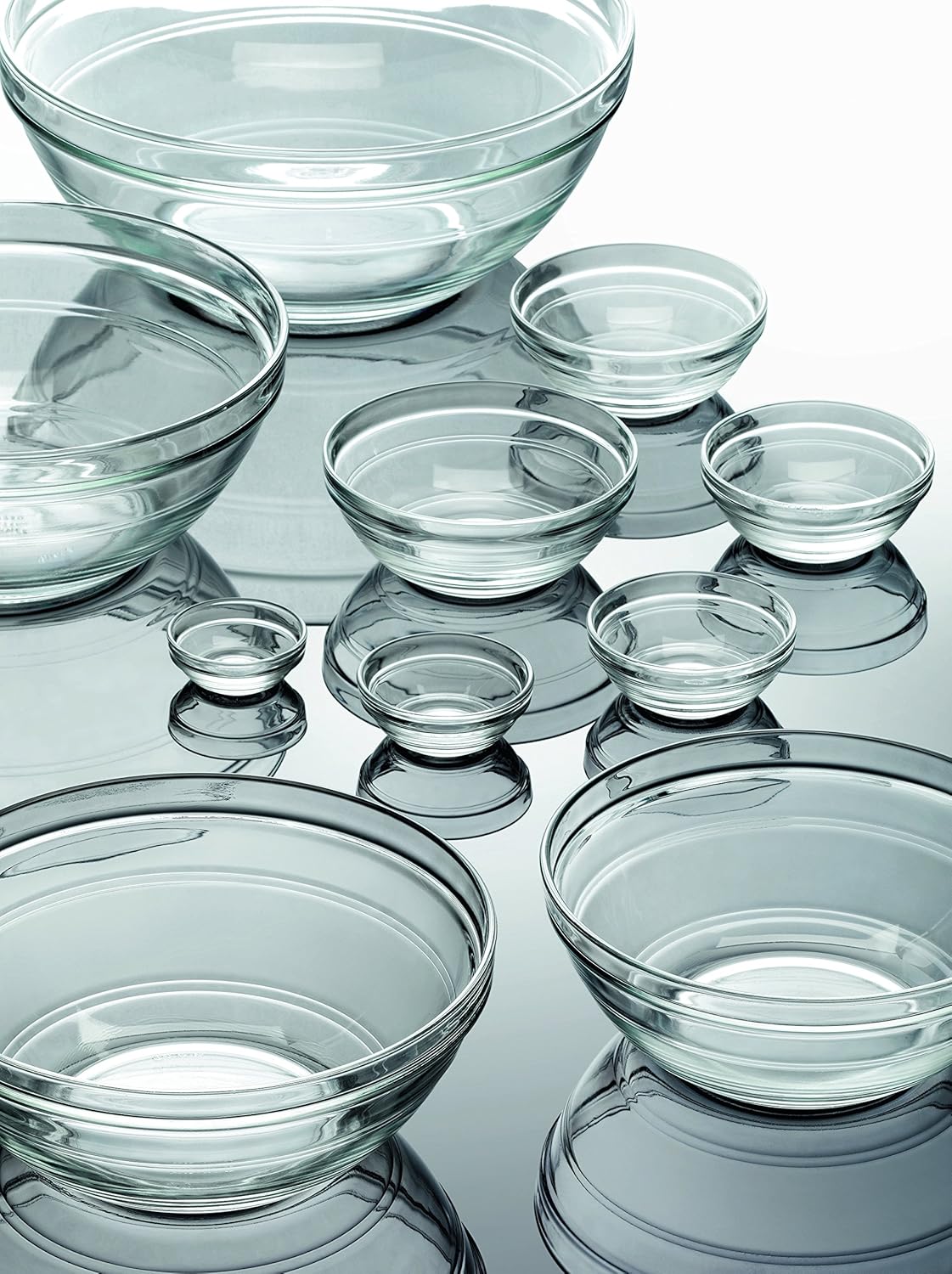 Duralex 100010 Made In France Lys Stackable 10-Piece Bowl Set: Home & Kitchen