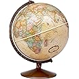 Replogle Globes Franklin World Globe, Antique Ocean, 12-Inch Diameter, Raised Relief (3-Dimensional Relief of Major Mountain Ranges). This Easy to assemble globe features over 4000 place names including political borders and provincial borders, shipping routes, detailed lakes, rivers, tributaries and canals. Held by a sturdy metal stand.