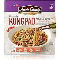 Annie Chun's Kung Pao Noodle Bowl | Vegan, Shelf-Stable, 8.5-oz (Pack of 6), Chinese-Style Microwaveable Ready Meal