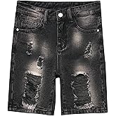 Anbreuinron Boy's Jean Shorts Slim fit Fashion Denim Shorts