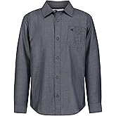Calvin Klein Boys Long Sleeve Woven Button-Down Shirt