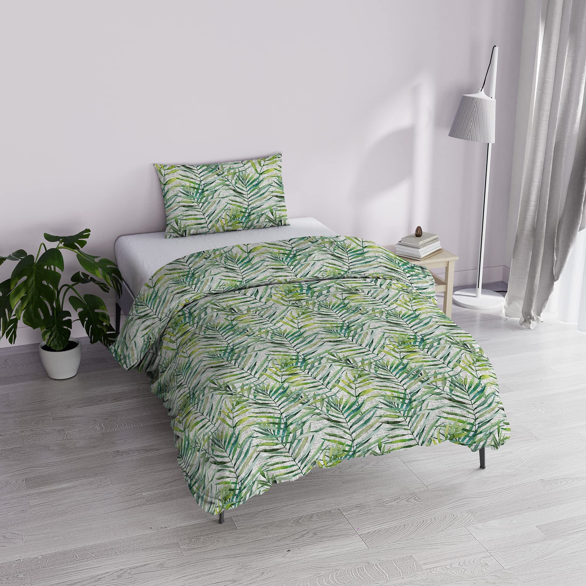 Italian Bed Linen MB HOME BASIC “Dafne” Duvet Cover Set, Single, Honolulu
