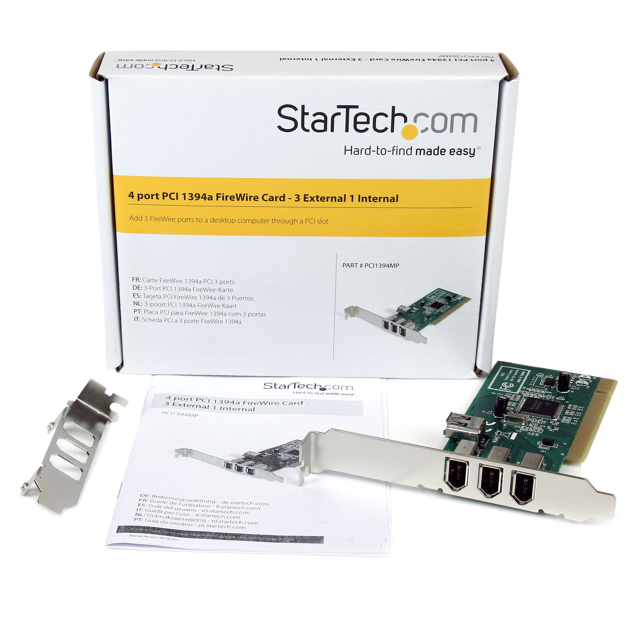 Startech.com 4 Port Pci 1394A Firewire Adapter Card - 3 External 1 Internal Firewire Pci Card (Pci1394Mp) - View 6