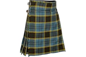 Allsafe Traders Men's 5 Yard Scottish Tartan Kilt, Highland Wedding Kilt