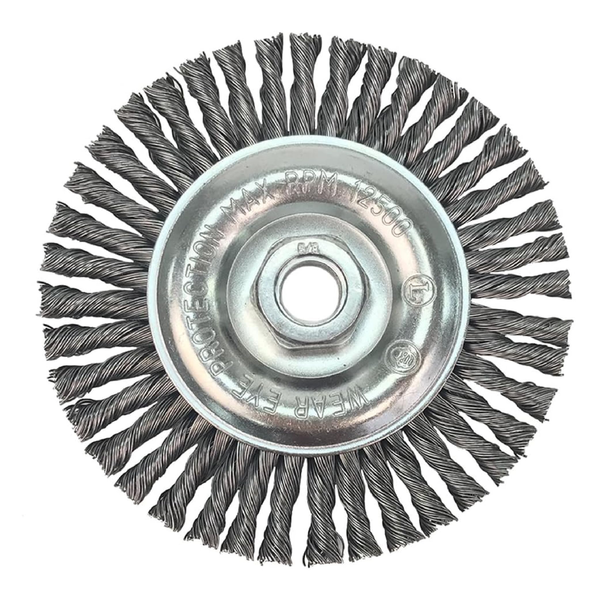 Mercer Industries 186060-5" x 5/16" x 5/8"-11 Stringer Bead Wire Wheel, .020 Stainless Steel Wire