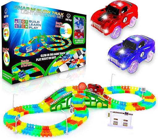 USA Toyz Glow Race Tracks and LED Toy 