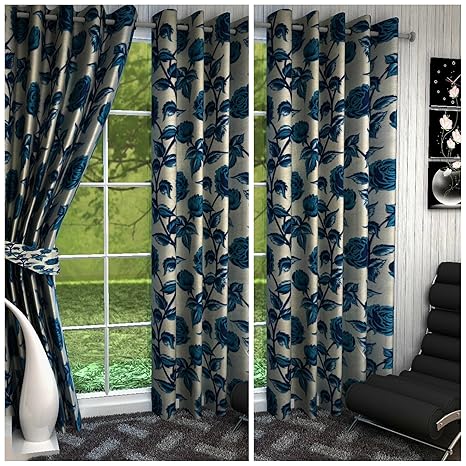 Buy K Decor Set Of 3 Beautiful Polyester Window Curtains Wtr3 025