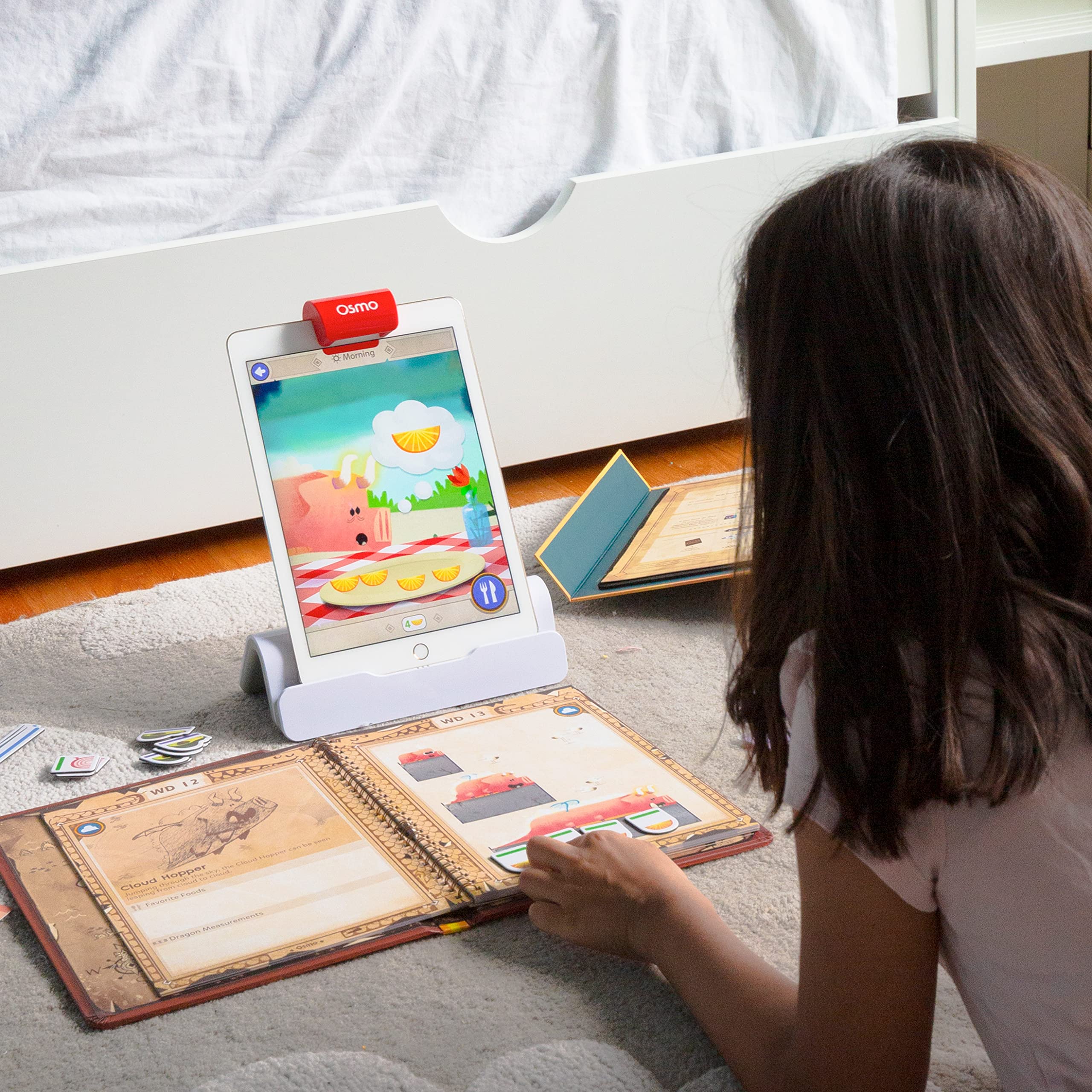 Osmo-Math Wizard and the Secrets of the Dragons for iPad & Fire Tablet-Ages 6-8/Grades 1-2-Measurement & Estimating-Curriculum-Inspired-STEM Toy Gifts for Kids,Boy&Girl-Ages 6 7 8(Osmo Base Required)