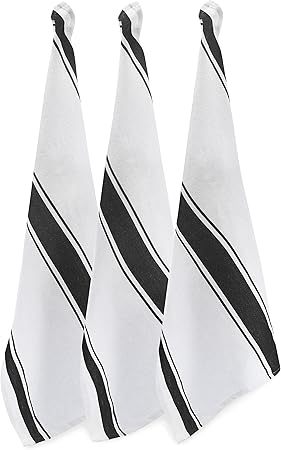 Amazon Com Pacific Home 100 Cotton Bistro Stripe Kitchen Dish