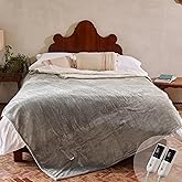 GOTCOZY Heated Blanket King Size - Electric Blanket with Dual Controller 6 Heating Level & 10 Hour Auto Off Heating Blanket, ETL Certified (100X90 Inch Grey)