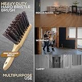 Newman and Cole Natural Wooden Hand Brush Hard Synthetic Bristle view 5