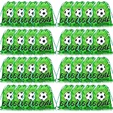 Sadnyy 32 Pcs Soccer Drawstring Bag Football Party Favor Backpack Sports Football Treat Bags Gift for Team Soccer Theme Birthday