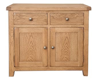 Melbourne Country Living Solid Rustic Oak 2 Drawer 2 Door