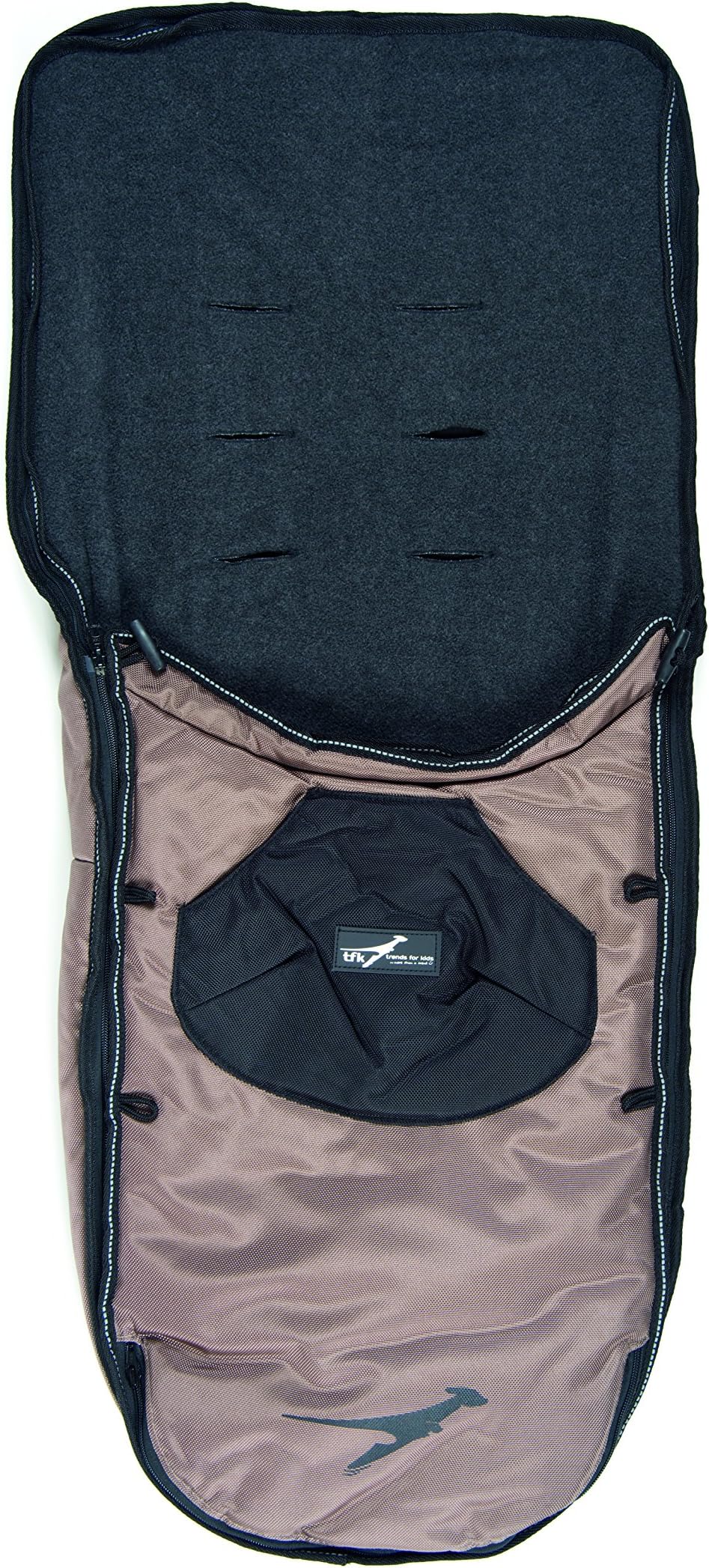 Trends for Kids Fleece Foot Muff for Joggsters and Twinners, Mud