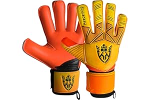 Keeperking Soccer Goalie Goalkeeper Gloves for Kids Boys Youth & Adult,Latex Strong Grip Palms with Removable Finger Spines Protection Children Football Gloves for Training/Match(Sizes 5-10,6 Styles)