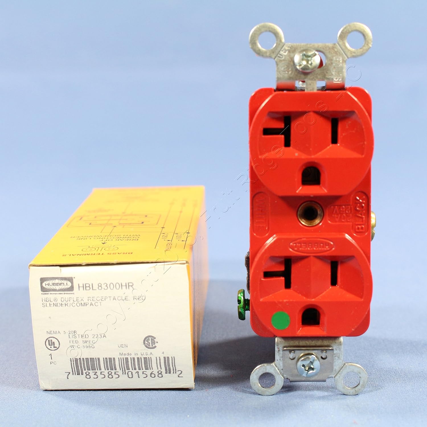Hubbell Wiring HBL8300HR Duplex Receptacle 520R Electrical Outlets