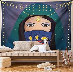 Lunarable Gypsy Tapestry, Fortune Teller Woman with