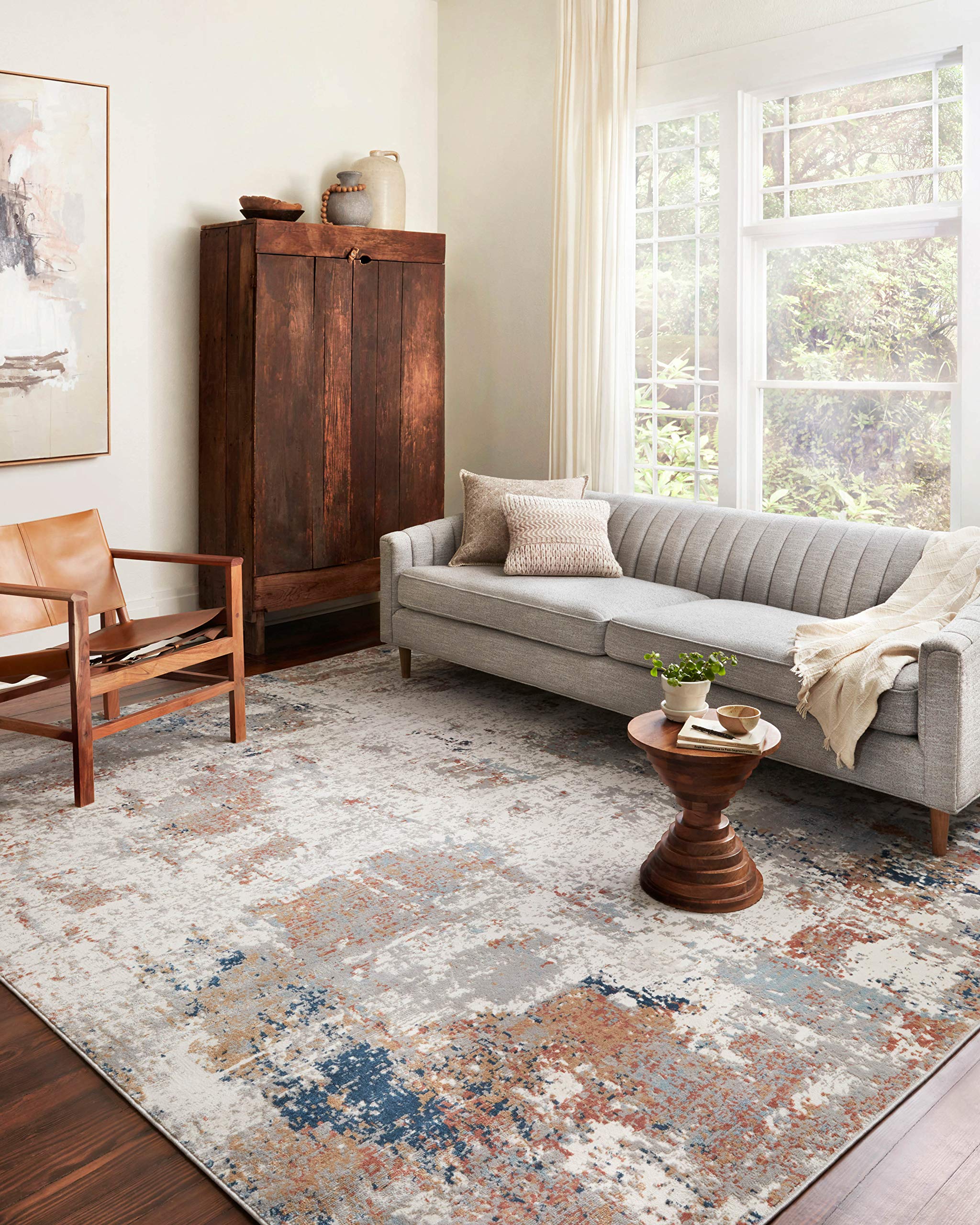 Loloi II Bianca Collection BIA-03 Ivory/Multi 9′-9″ x 13′-6″ Area Rug