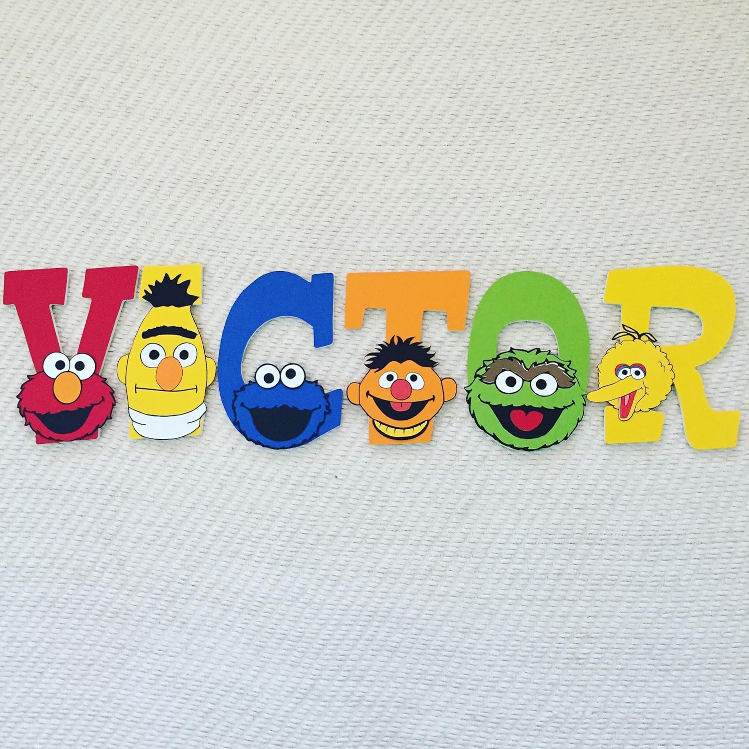 Amazon Com Sesame Street Custom Wood Letters Handmade