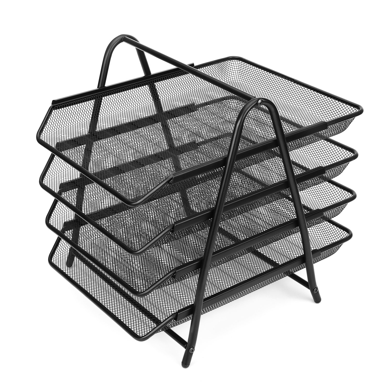 Desk Document File Organizer Tray Tabletop Paper Letter Holder Stand 4