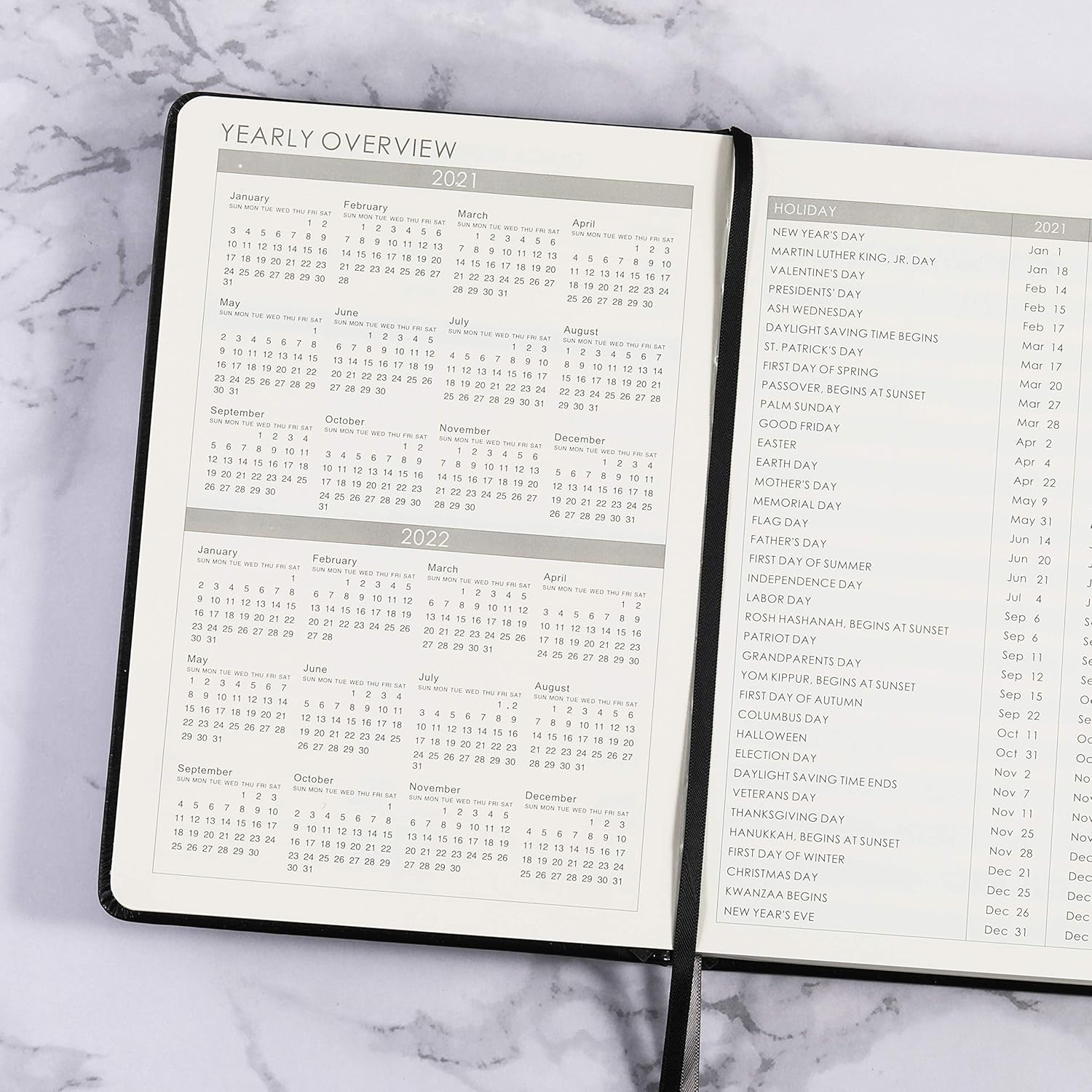 2021 Planner - Weekly, Monthly and Year Planner with Pen Loop, to Achieve Your Goals & Improve Productivity, January 2021 - December 2021, Thick Paper, Inner Pocket, 5.75" x 8.25", Black : Office Products