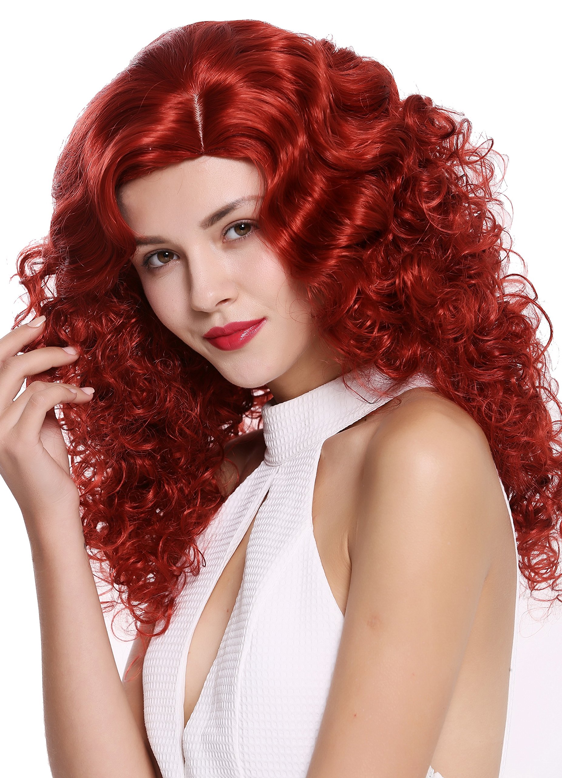 WIG ME UP - 1355AB-137 Quality women's wig lady long voluminous side parting curls pomp red