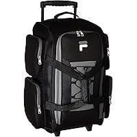Fila 22" Lightweight Carry On Rolling Duffel Bag, Black, One Size
