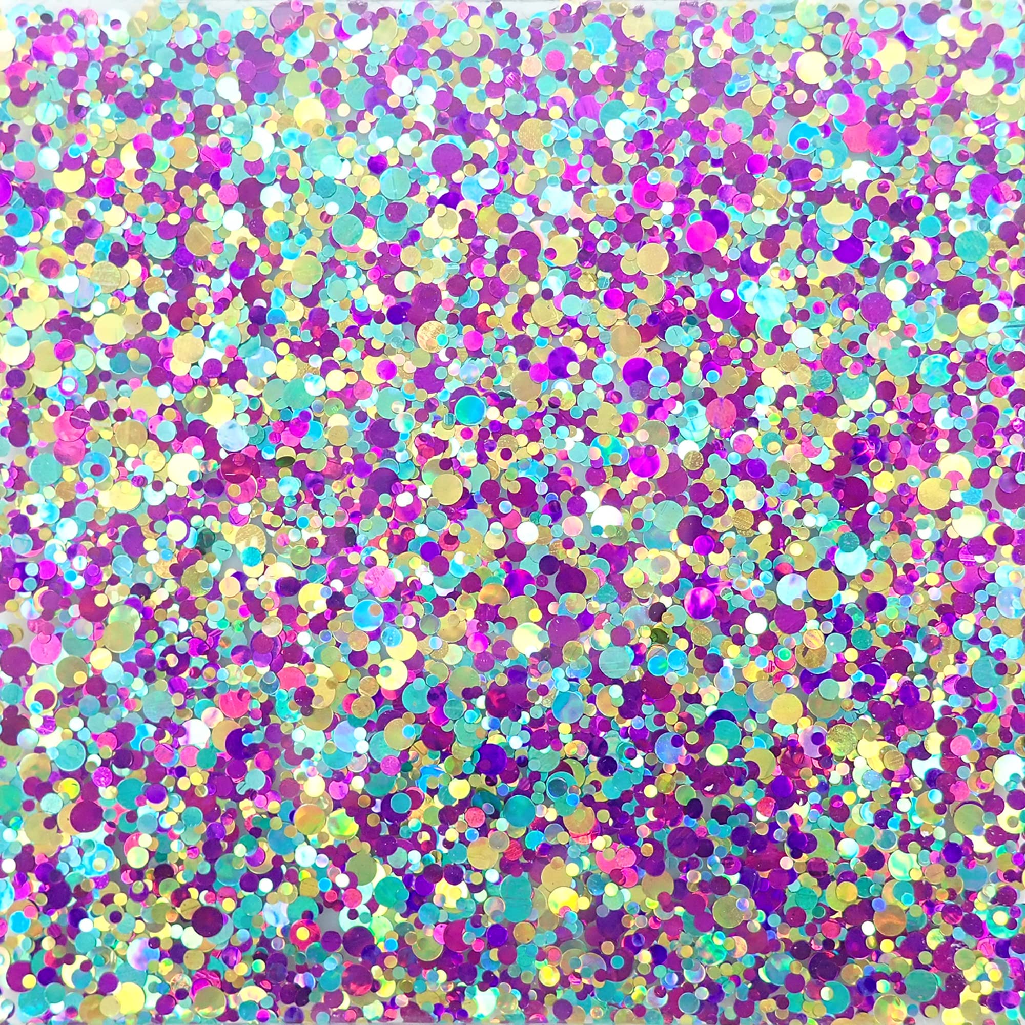 Blue and Purple Chunky Glitter Cast Acrylic Sheet, 3mm thick (250x150mm)