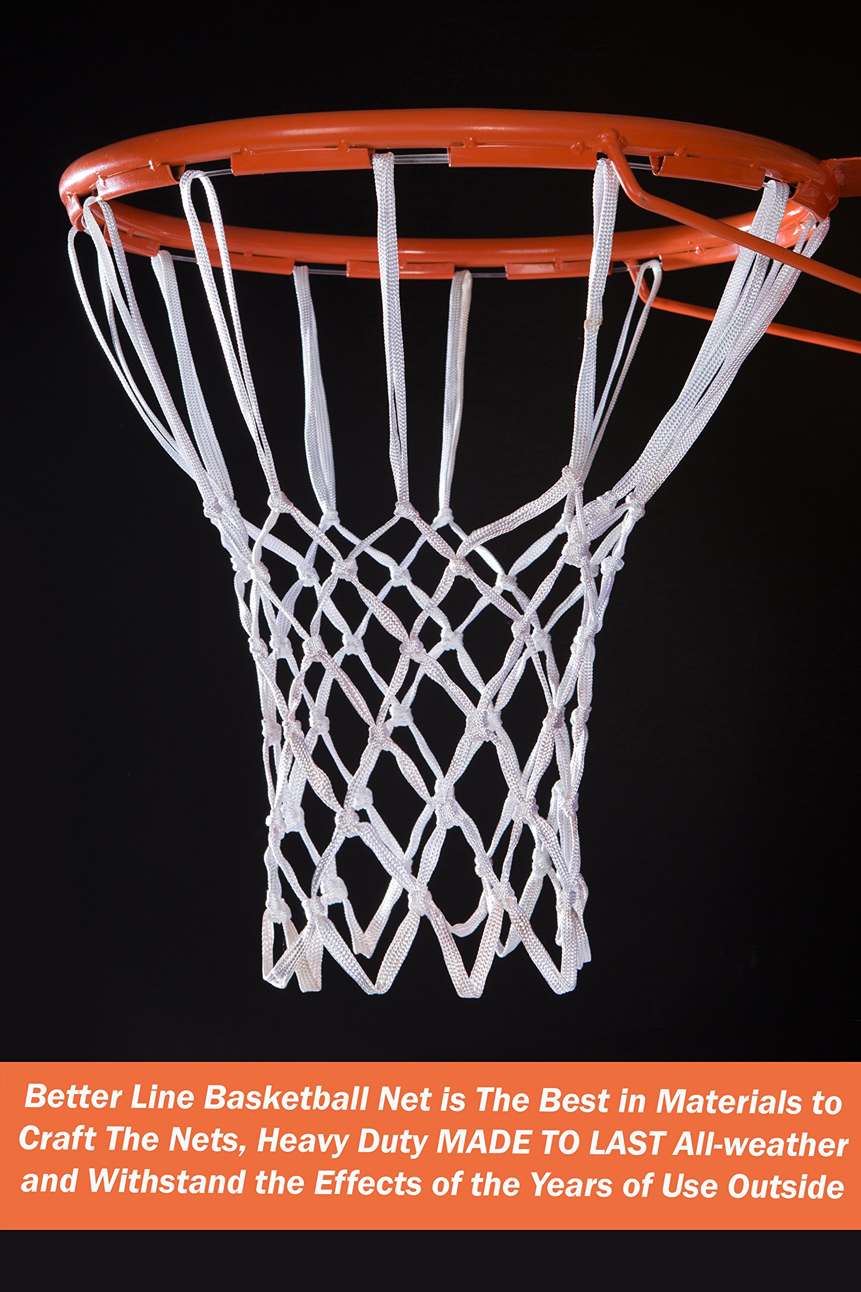 BETTERLINE 2Pack Premium Quality Professional Basketball Net AllWeather Heavy Duty Multi