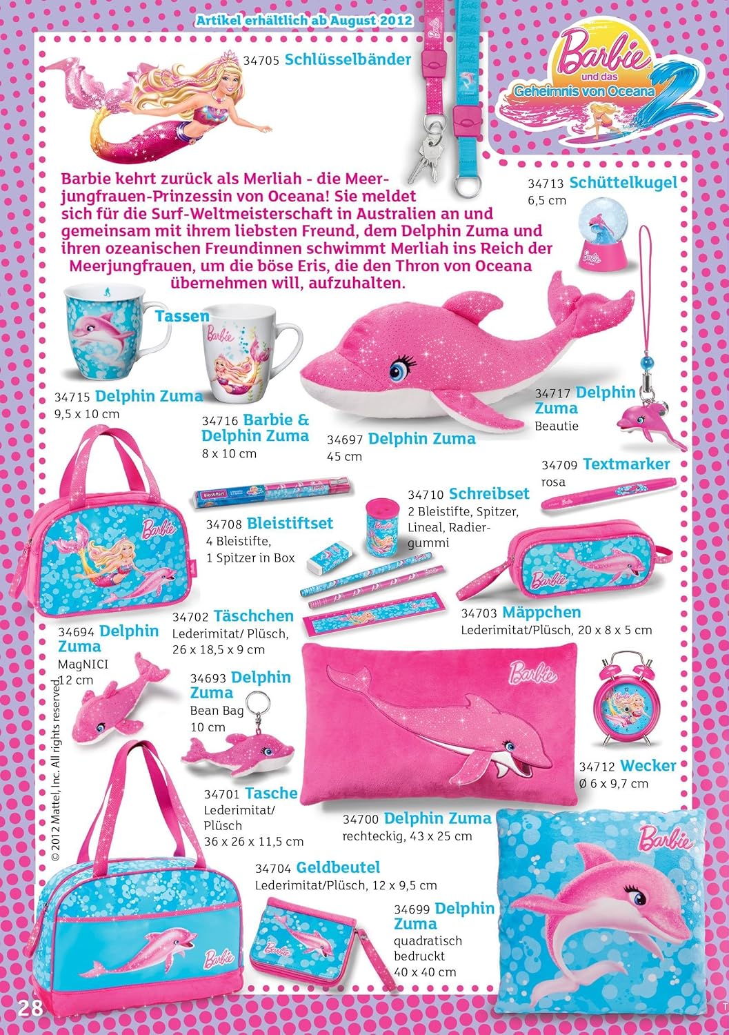 Bleistifte Nici 34708 Bleistiftset Barbie Delphin Zuma 4 Bleistifte Nici 34708 Bleistiftset Barbie Delphin Zuma 4