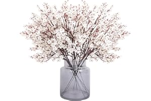 MACTING 12 PCS Artificial Flowers for Home Decor Fake Baby Breath Flower Bouquet Gypsophila Silk Flowers with Stem for Table 