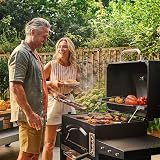 VonHaus Charcoal BBQ XL Portable Grill with Warming Rack & Smoke 2 in 1 view 2