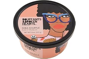 Ashanti Naturals Scented Whipped Shea Butter for Skin | Moisturizing African Raw Shea Butter, Almond Oil and Coconut (Juicy Peach Souffle, 8oz)
