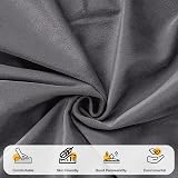 Yorkshire Bedding 2 Pack Velvet Cushion Covers 18x18 Inches Dark Grey view 6