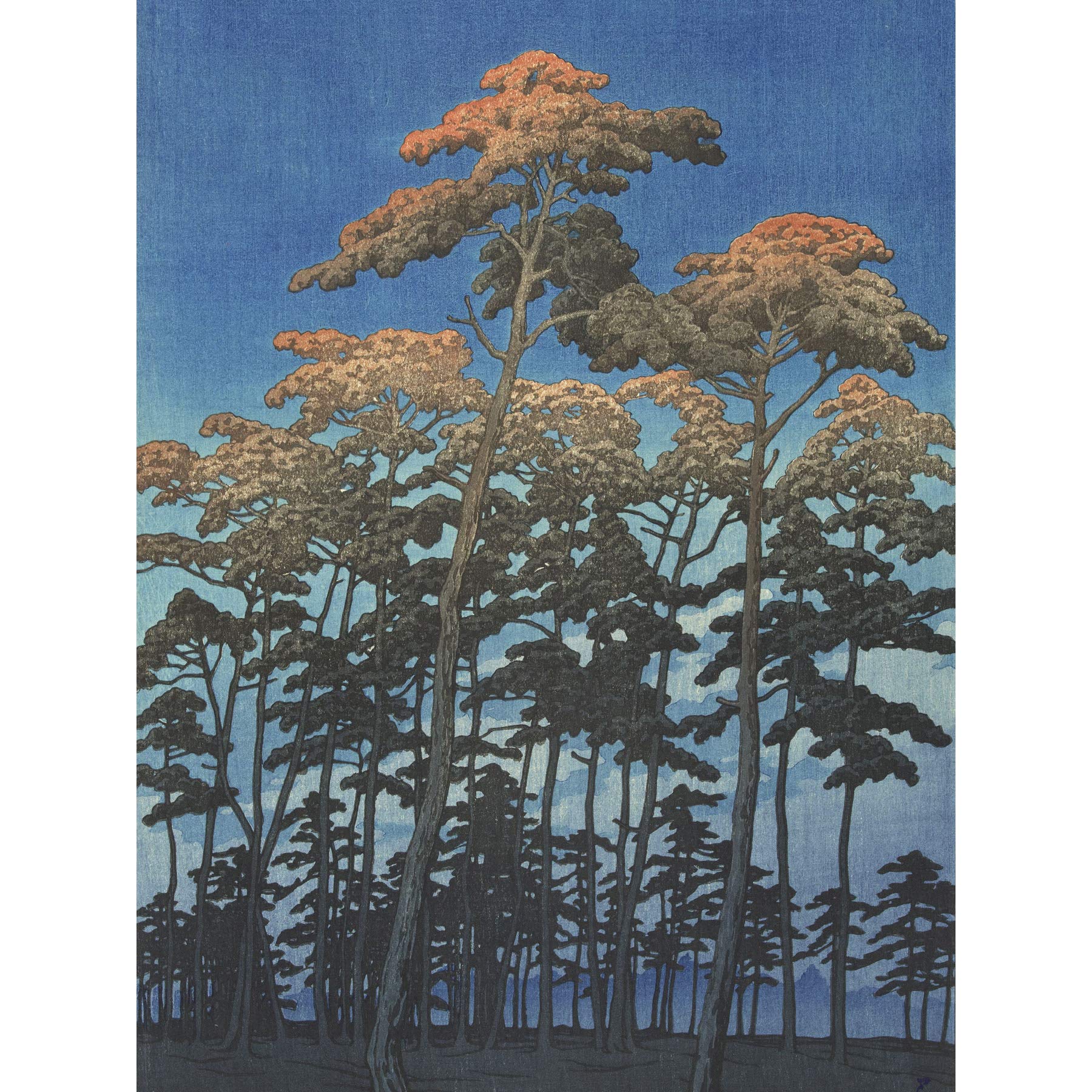 Artery8 Hasui Kawase Hikawa Park Omiya Japanese Woodcut Premium Wall Art Canvas Print 18X24 Inch