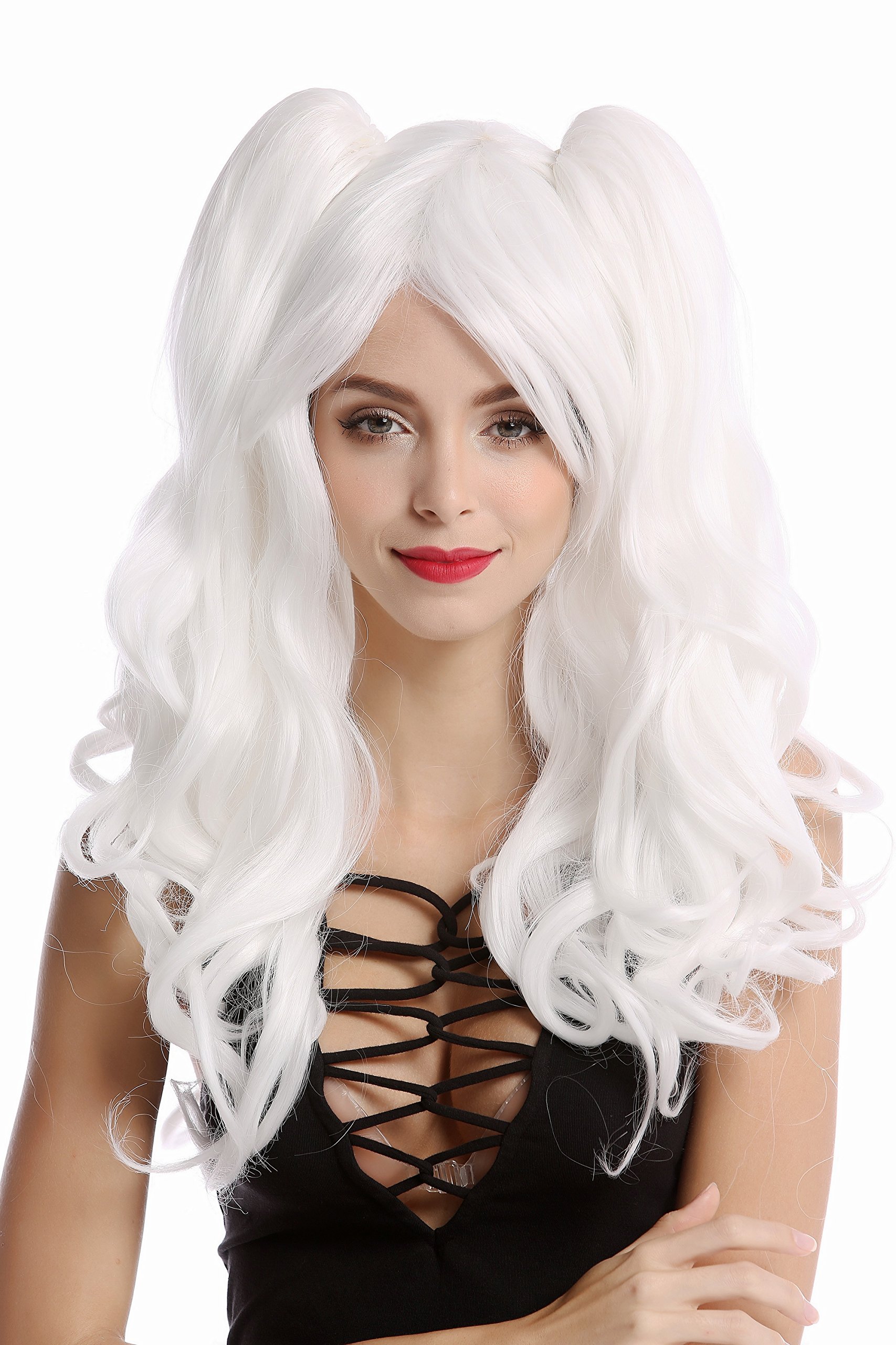 WIG ME UP - YZF-4379-1001 Lady Quality Cosplay Wig 2 removable pigtails ponytails long Gothic Lolita white