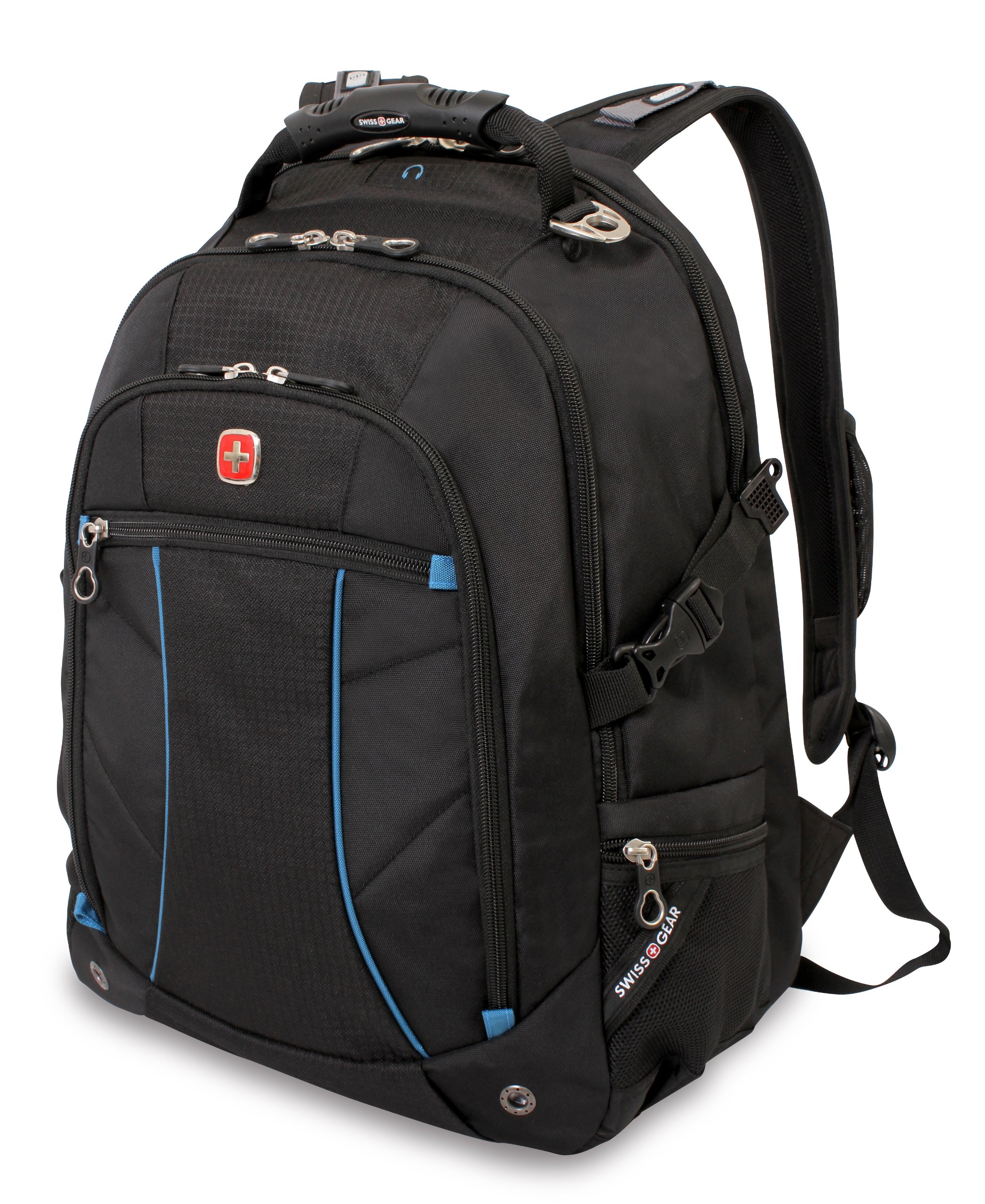 Swiss Gear SA3118 Black with Blue Laptop Backpack Fits Most 15 Inch
