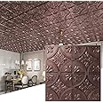 Art3d Drop Ceiling Tiles 2x2, Glue-up Ceiling Panel, Fancy Classic Style, Antique Copper
