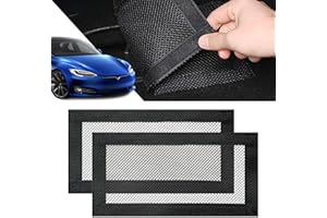 BJSIA Backseat Air Vent Cover Compatible with Tesla Model 3 & Y (2019-2025), 2-Pack Upgraded Mesh Cloth Vent Protector with Velcro, Durable Rear Seat Air Conditioning Outlet Covers, Car Accessories