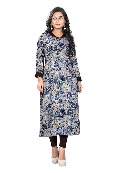 Navabi Export Womens Multicolor Rayon Fabrics Straight Kurta (VF-KU-120)