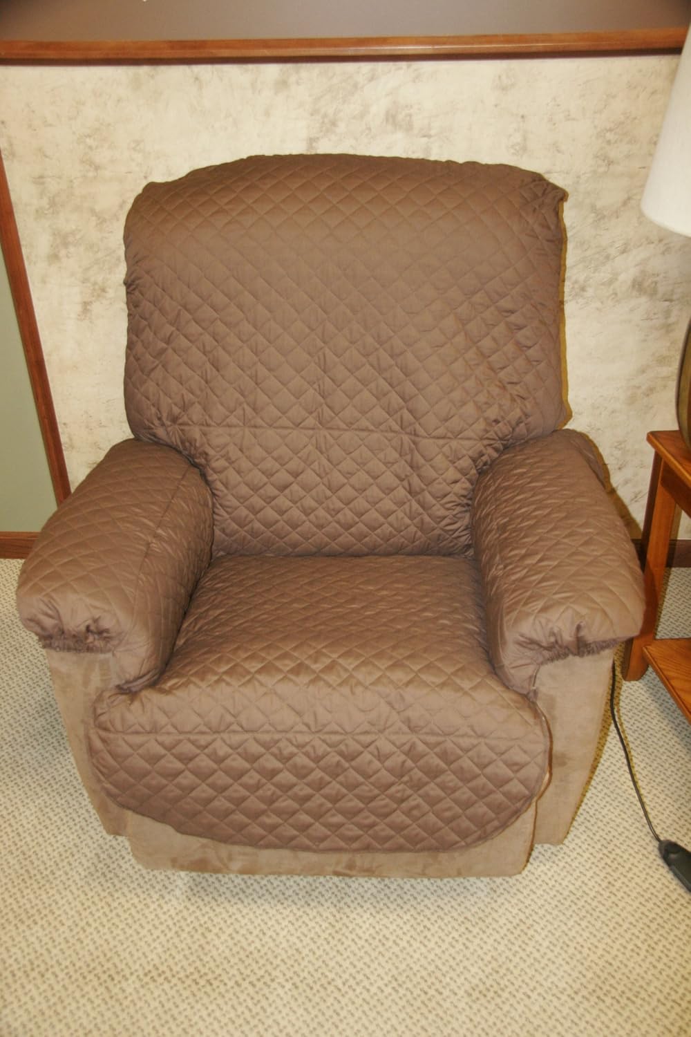 Amazon Com Liquaguard Incontinence Recliner Cover Xlarge Harvest Brown Fits Overall Chair Size 35 48 Health Personal Care